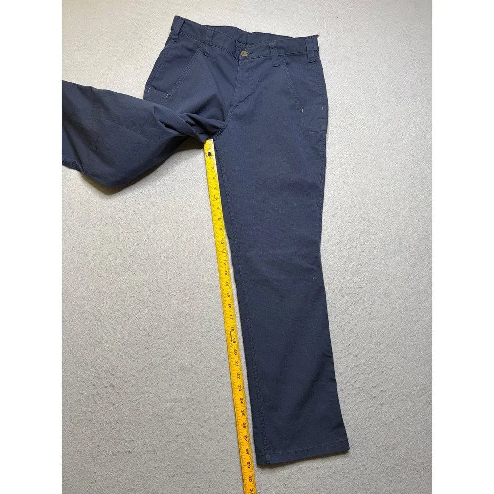Carhartt Work Pants Women 29x30 Navy Blue Relaxed Fit Ripstop Utility 74533-20